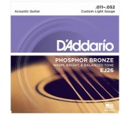 EJ26 stygos akustinei gitarai Phosphor Bronze .011-.052